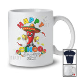 Personalized Happy Cinco De Mayo; Amusing Custom Name Mexican Sombrero Chili With Taco T-Shirt