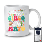 Personalized Happy Cinco De Mayo; Joyful Groovy Custom Name Mexican Fiesta Proud Party Family T-Shirt