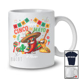 Personalized Happy Cinco de Mayo; Joyful Custom Name Fiesta Chili Dabbing; Mexican Group T-Shirt