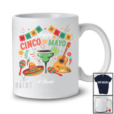 Personalized Happy Cinco de Mayo; Joyful Custom Name Fiesta Margarita Drinking; Mexican Group T-Shirt