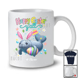 Personalized Happy Easter Y'all; Adorable Custom Name Bunny Manatee Hunting Eggs; Sea Animal T-Shirt