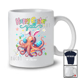 Personalized Happy Easter Y'all; Adorable Custom Name Bunny Octopus Hunting Eggs; Sea Animal T-Shirt