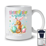 Personalized Happy Easter Y'all; Adorable Custom Name Bunny Seahorse Hunting Eggs; Sea Animal T-Shirt