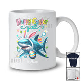 Personalized Happy Easter Y'all; Adorable Custom Name Bunny Shark Hunting Eggs; Sea Animal T-Shirt