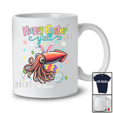 Personalized Happy Easter Y'all; Adorable Custom Name Bunny Squid Hunting Eggs; Sea Animal T-Shirt