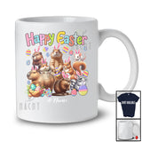 Personalized Happy Easter; Adorable Capybara Hamster; Custom Name Rodent Animal; Egg Hunting T-Shirt