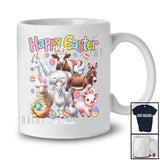 Personalized Happy Easter; Adorable Cow Sheep; Custom Name Farm Animal; Egg Hunting T-Shirt