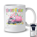 Personalized Happy Easter; Adorable Custom Name Bunny Driving Truck; Driver Egg Hunt T-Shirt