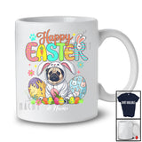 Personalized Happy Easter; Adorable Custom Name Bunny Pug Owner; Egg Hunt T-Shirt