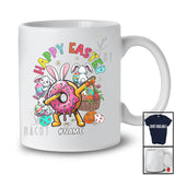 Personalized Happy Easter; Cheerful Custom Name Dabbing Bunny Donut Eggs Hunt Family T-Shirt