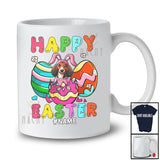 Personalized Happy Easter; Colorful Custom Name Dachshund Bunny In Easter Egg; Family T-Shirt