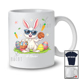 Personalized Happy Easter; Joyful Bunny Playing Basketball; Custom Name Player Egg Hunting T-Shirt