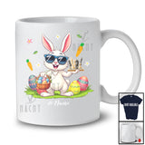 Personalized Happy Easter; Joyful Bunny Playing Chess; Custom Name Player Egg Hunting T-Shirt