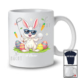 Personalized Happy Easter; Joyful Bunny Playing Golf; Custom Name Player Egg Hunting T-Shirt