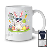 Personalized Happy Easter; Joyful Bunny Playing Tennis; Custom Name Player Egg Hunting T-Shirt