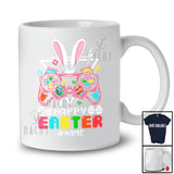 Personalized Happy Easter; Lovely Easter Bunny Video Game Controller; Custom Name Gamer T-Shirt