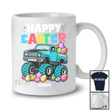 Personalized Happy Easter; Wonderful Easter Eggs On Monster Truck; Custom Name Egg Hunt T-Shirt