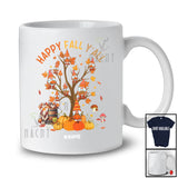 Personalized Happy Fall Y'all; Lovely Thanksgiving Custom Name Gnomes On Autumn Tree Pumpkin T-Shirt