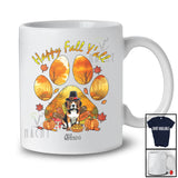 Personalized Happy Fall Y'all; Lovely Thanksgiving Custom Name Turkey Beagle Paws; Fall Leaf T-Shirt