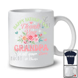 Personalized Happy Father's Day Thank You Grandpa; Proud Custom Name Grandpa Floral Family T-Shirt