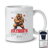 Personalized Happy Father's Day; Humorous Custom Name Bears Dad Grandpa; Hearts Family T-Shirt