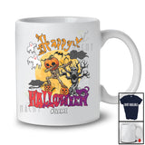 Personalized Happy Halloween; Scary Halloween Costume Skeleton Dabbing Custom Name Family T-Shirt