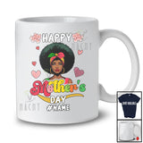 Personalized Happy Mother's Day; Lovely Groovy Custom Name Afro Mom; African Family T-Shirt