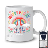 Personalized Happy Pi Day 3.14; Amazing Math Leopard Rainbow; Custom Name Student Teacher T-Shirt