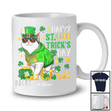 Personalized Happy St. Cat Trick's Day; Amazing St. Patrick's Day Custom Name Cat Sunglasses T-Shirt