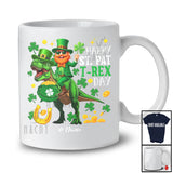 Personalized Happy St. Pat T-Rex Day; Amazing St. Patrick's Day Custom Name Dinosaur Leprechaun T-Shirt