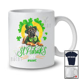 Personalized Happy St. Patrick's Day; Lovely Custom Name English Mastiff Dog; Horseshoe T-Shirt