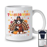 Personalized Happy Thanksgiving; Amazing Custom Name Turkey Bernedoodle; Fall Leaves T-Shirt