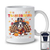 Personalized Happy Thanksgiving; Amazing Custom Name Turkey Boston Terrier; Fall Leaves T-Shirt