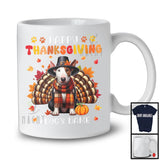 Personalized Happy Thanksgiving; Amazing Custom Name Turkey Bull Terrier; Fall Leaves T-Shirt