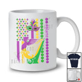 Personalized Harp American Flag; Joyful Mardi Gras Custom Name Harp Musical Instruments Player T-Shirt