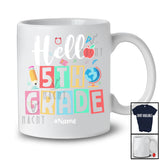 Personalized Hello 5th Grade First Day Of School; Humorous Custom Name Students Teacher T-Shirt