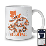 Personalized Hello Fall; Cute Halloween Thanksgiving Pumpkin Shape Plaid; Custom Name Donkey T-Shirt