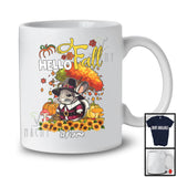 Personalized Hello Fall; Lovely Thanksgiving Tree Pilgrim Chinchilla; Custom Name Animal Lover T-Shirt