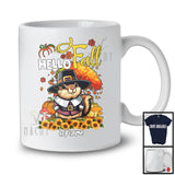 Personalized Hello Fall; Lovely Thanksgiving Tree Pilgrim Gopher; Custom Name Animal Lover T-Shirt