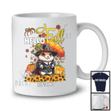 Personalized Hello Fall; Lovely Thanksgiving Tree Pilgrim Hamster; Custom Name Animal Lover T-Shirt