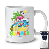 Personalized Hello Summer; Amazing Summer Vacation Custom Name Flamingo; Beach Family T-Shirt