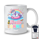 Personalized Hello Summer; Amazing Summer Vacation Custom Name Unicorn; Beach Family T-Shirt