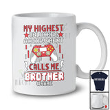 Personalized Highest Unlocked Achievement Calls Me Brother; Joyful Father's Day Custom Name Gamer T-Shirt