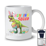 Personalized Hunting Squad; Lovely Easter Custom Name T-Rex Dinosaur Bunny With Egg Basket T-Shirt