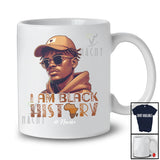 Personalized I Am Black History; Custom Name Cool Afro Men With Cap Proud Black T-Shirt