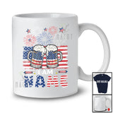 Personalized I Am Custom Name; Humorous 4th of July American Flag Drinking Beer; Patriotic T-Shirt