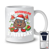 Personalized I Ate Watermelon Yesterday; Humorous Christmas Santa Poop; Custom Name Family T-Shirt