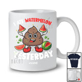 Personalized I Ate Watermelon Yesterday; Sarcastic Halloween Poop; Custom Name Vegan Family T-Shirt