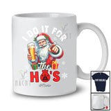 Personalized I Do It For The Ho's; Joyful Christmas Custom Name Santa Drinking Beer; Drunker T-Shirt