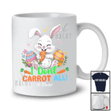 Personalized I Don't Carrot All; Joyful Easter Bunny Eating Carrot; Custom Name Egg Hunt T-Shirt